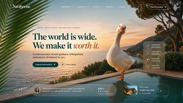 Concept website built with Monstric